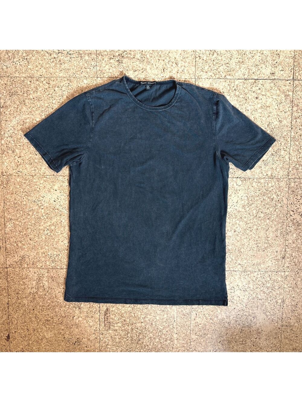 Robert Barakett Kentville T-Shirt Men's L Cotton Charcoal Black Crewneck RB81106